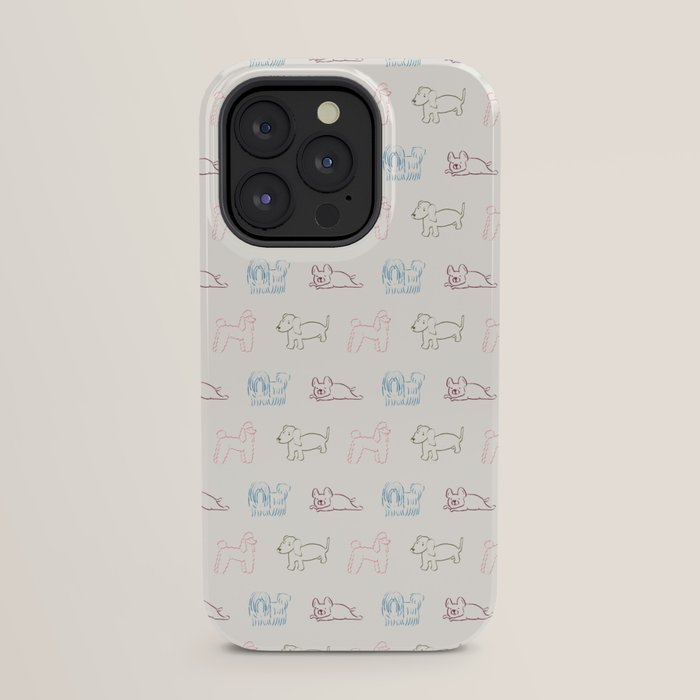 4 Pup Pals Doodle iPhone Case
