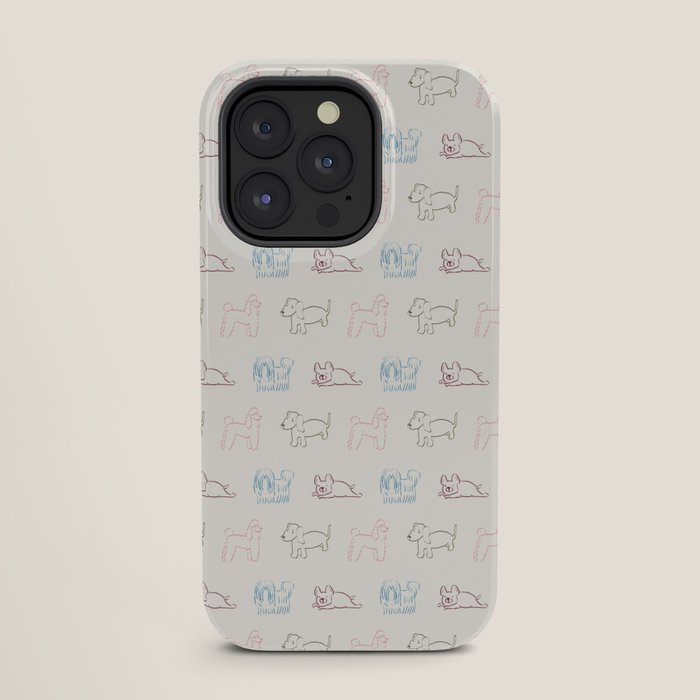 4 Pup Pals Doodle iPhone Case