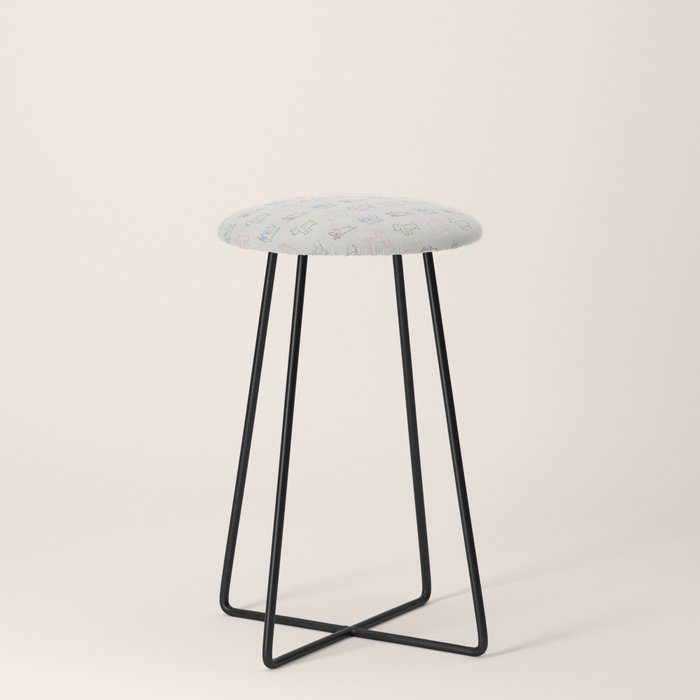 4 Pup Pals Doodle Stool