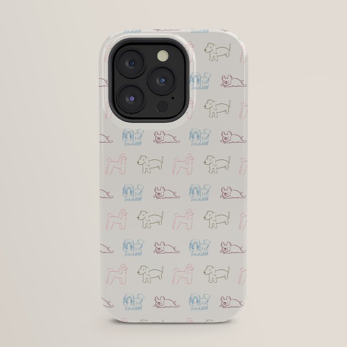 4 Pup Pals Doodle iPhone Case