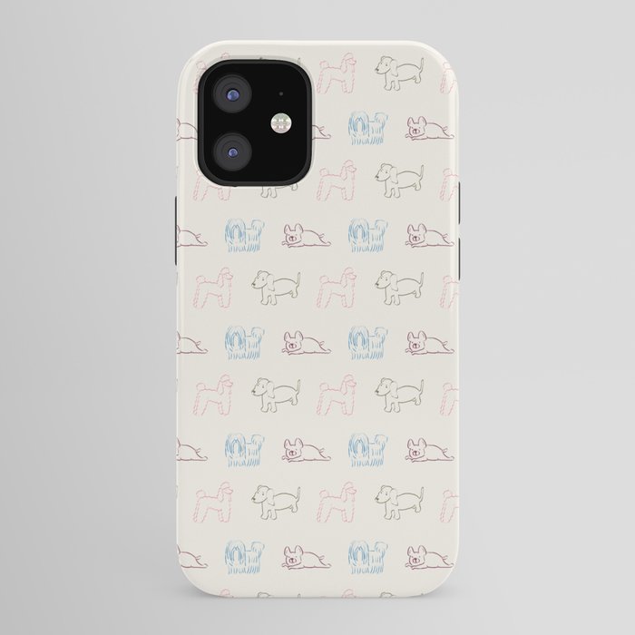4 Pup Pals Doodle iPhone Case