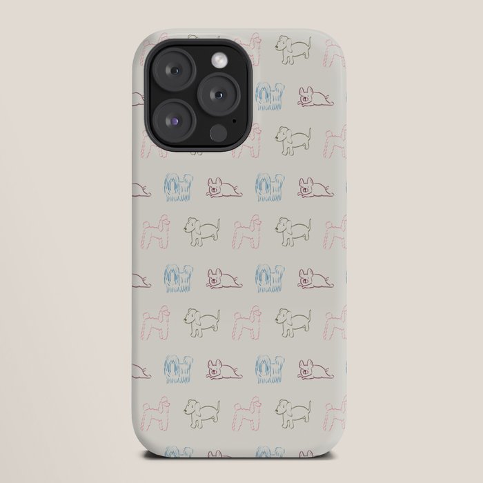 4 Pup Pals Doodle iPhone Case