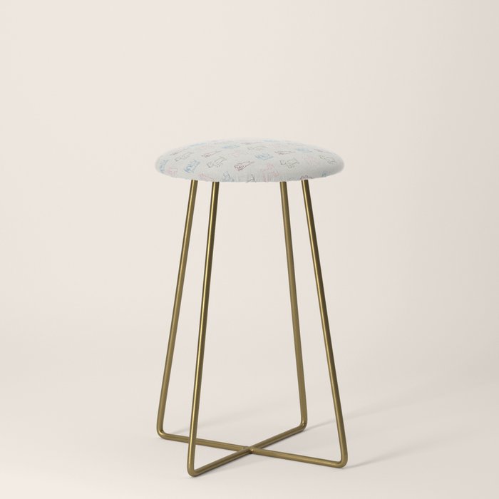 4 Pup Pals Doodle Stool