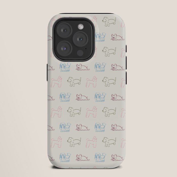 4 Pup Pals Doodle iPhone Case