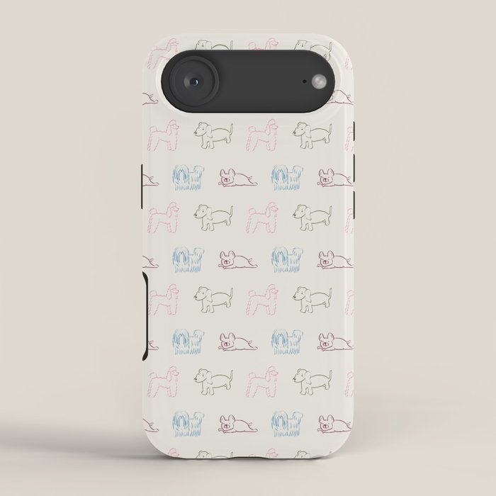 4 Pup Pals Doodle iPhone Case