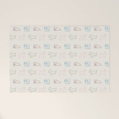 4 Pup Pals Doodle Welcome Mat