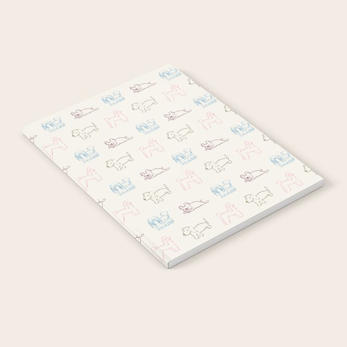 4 Pup Pals Doodle Notebook