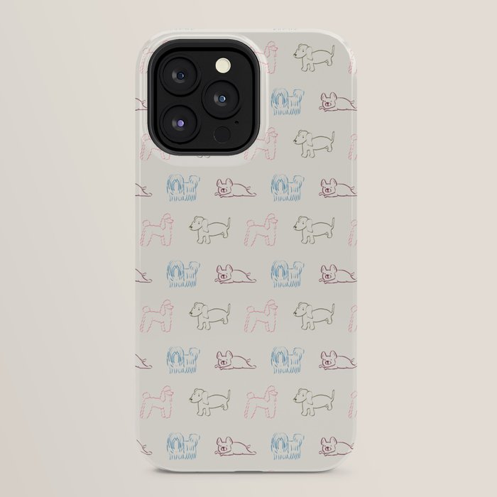 4 Pup Pals Doodle iPhone Case