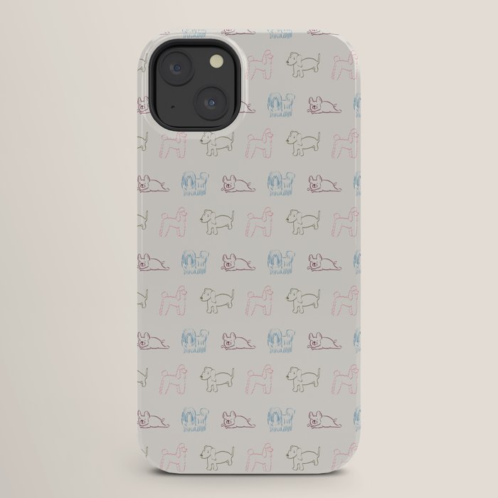 4 Pup Pals Doodle iPhone Case
