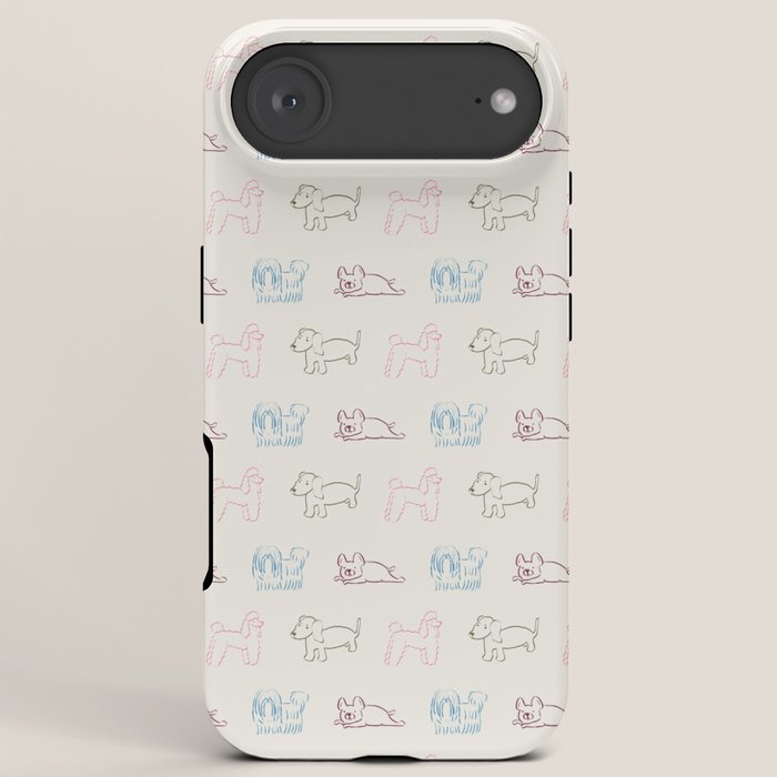 4 Pup Pals Doodle iPhone Case