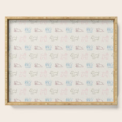 4 Pup Pals Doodle Serving Tray