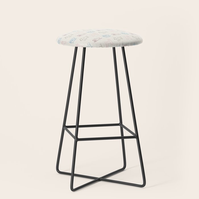 4 Pup Pals Doodle Stool