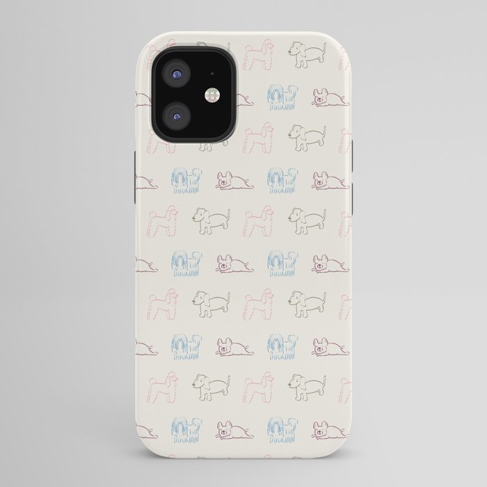 4 Pup Pals Doodle iPhone Case