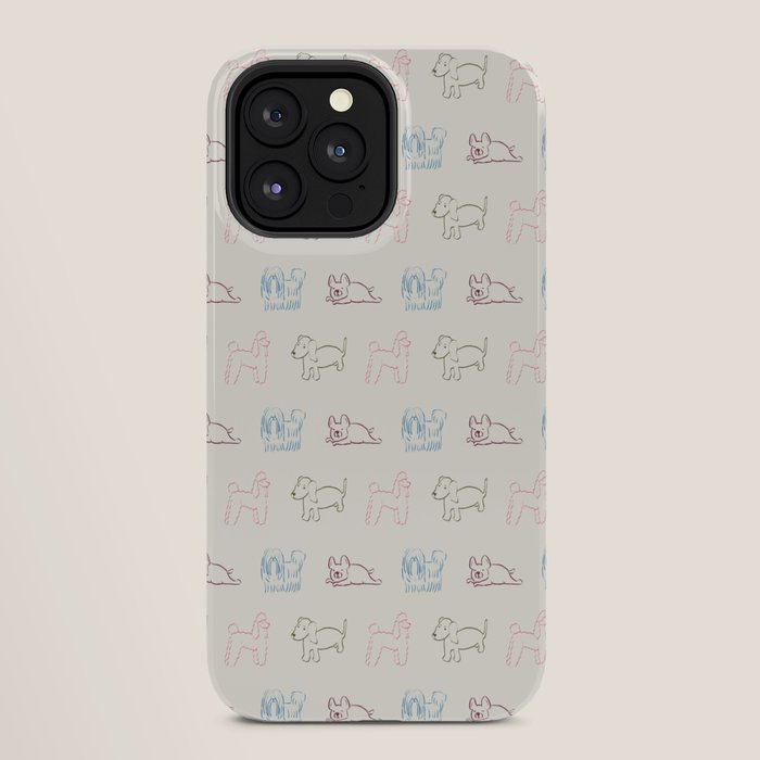 4 Pup Pals Doodle iPhone Case