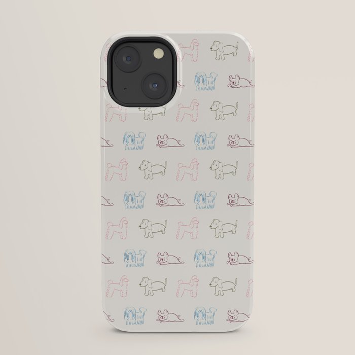 4 Pup Pals Doodle iPhone Case