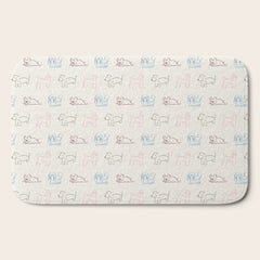 4 Pup Pals Doodle Bath Mat