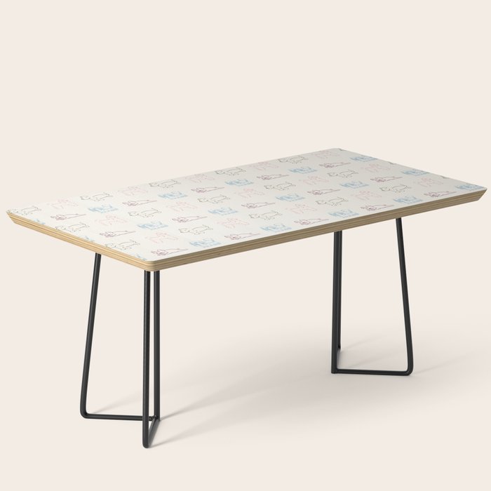 4 Pup Pals Doodle Coffee Table