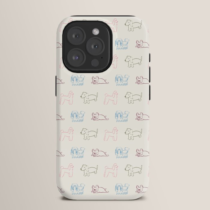 4 Pup Pals Doodle iPhone Case