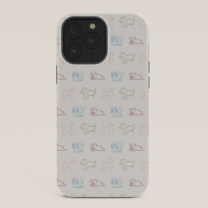 4 Pup Pals Doodle iPhone Case
