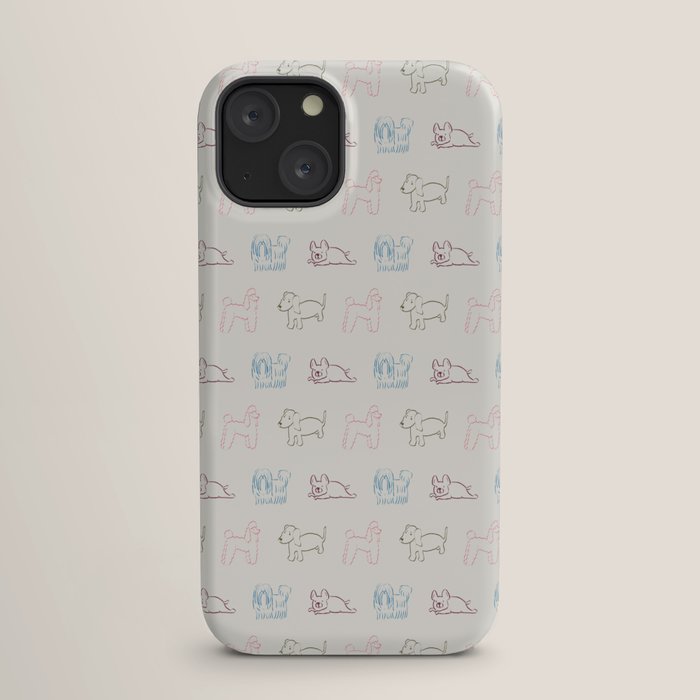 4 Pup Pals Doodle iPhone Case