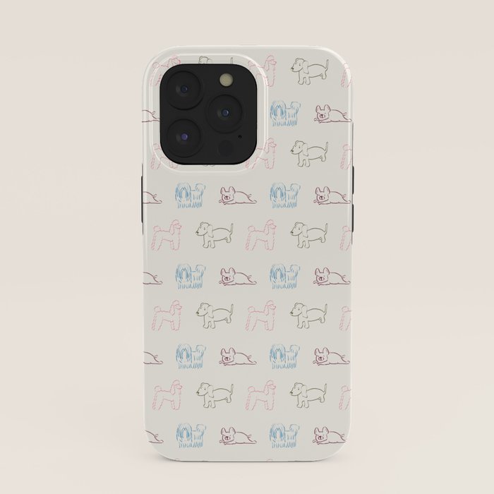 4 Pup Pals Doodle iPhone Case