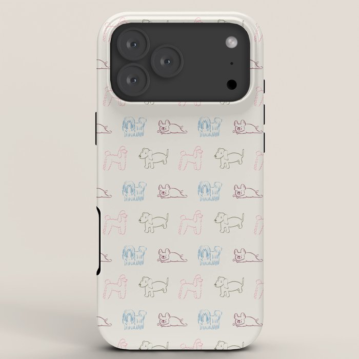 4 Pup Pals Doodle iPhone Case