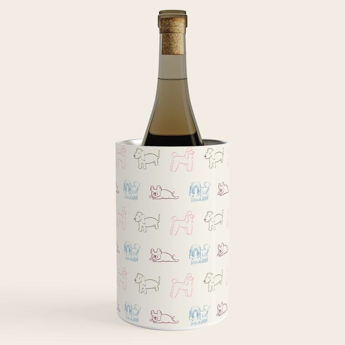 4 Pup Pals Doodle Wine Chiller