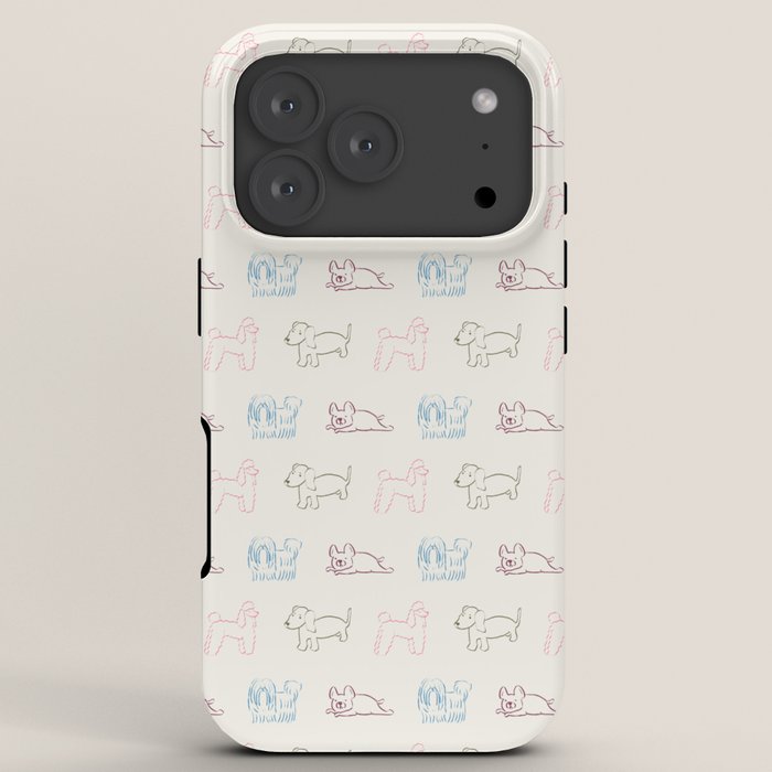 4 Pup Pals Doodle iPhone Case