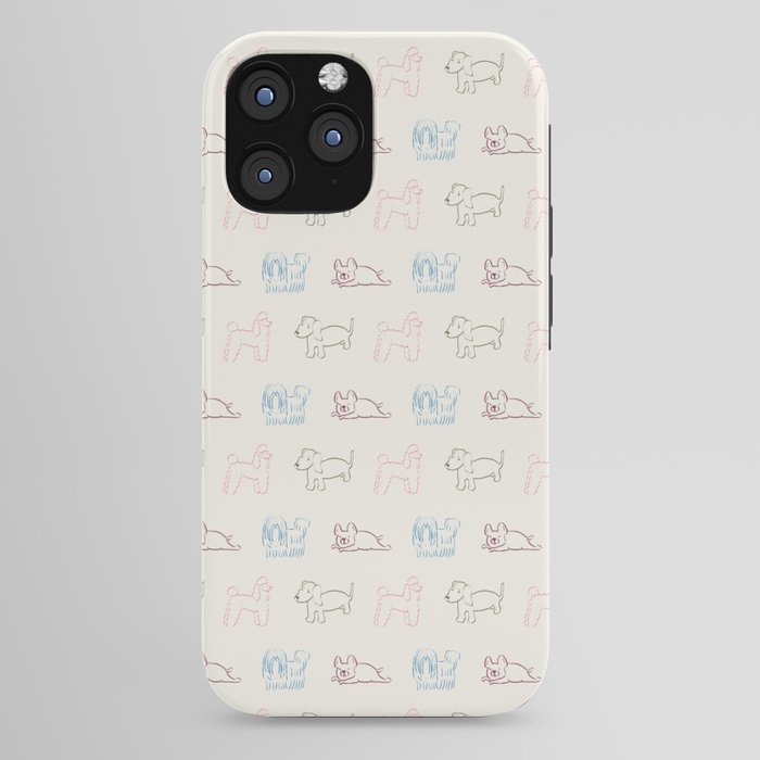 4 Pup Pals Doodle iPhone Case