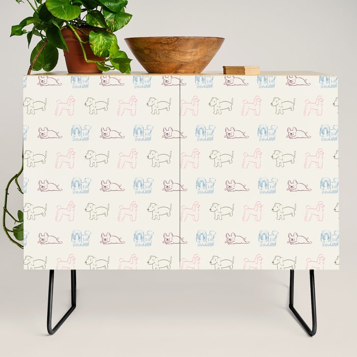 4 Pup Pals Doodle Credenza