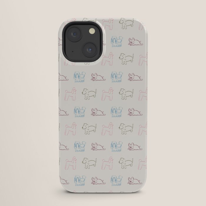 4 Pup Pals Doodle iPhone Case