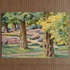 A beautiful day at the park Outdoor Rug