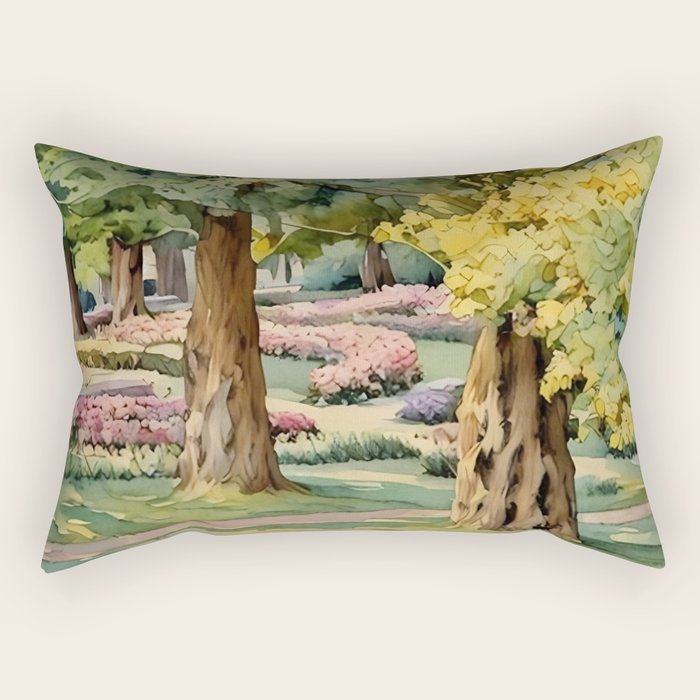 A beautiful day at the park Rectangular Pillow