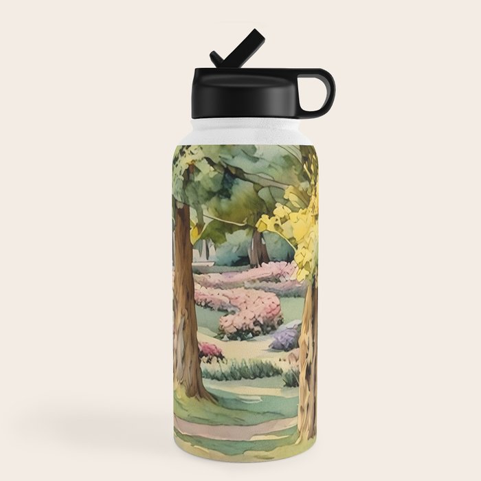 A beautiful day at the park Water Bottle