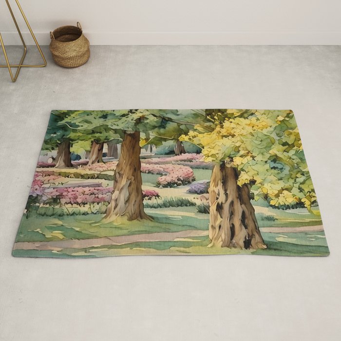A beautiful day at the park Rug