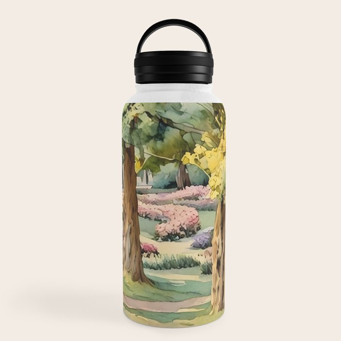 A beautiful day at the park Water Bottle