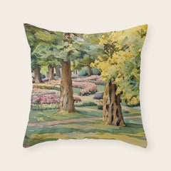 A beautiful day at the park Throw Pillow