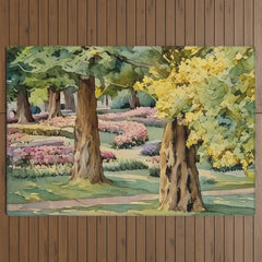 A beautiful day at the park Outdoor Rug