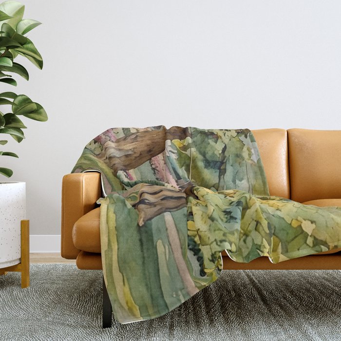 A beautiful day at the park Throw Blanket