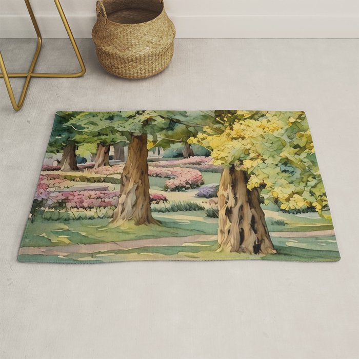 A beautiful day at the park Rug