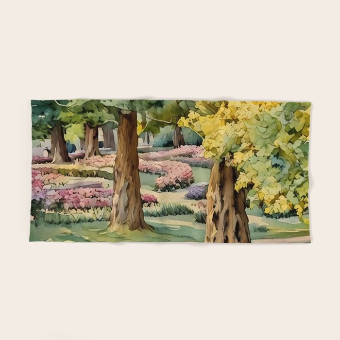 A beautiful day at the park Bath Towel