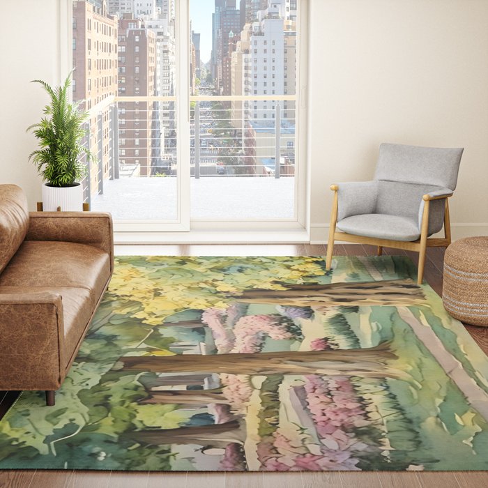 A beautiful day at the park Rug