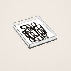 Writing On The Wall' Mid Century Modern Fun Abstract Shapes  Acrylic Tray