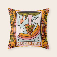 12. Hanged Man Mushroom Throw Pillow