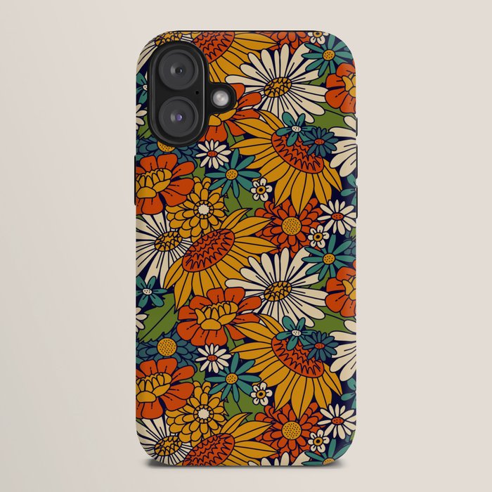70s Retro Floral - Bold iPhone Case