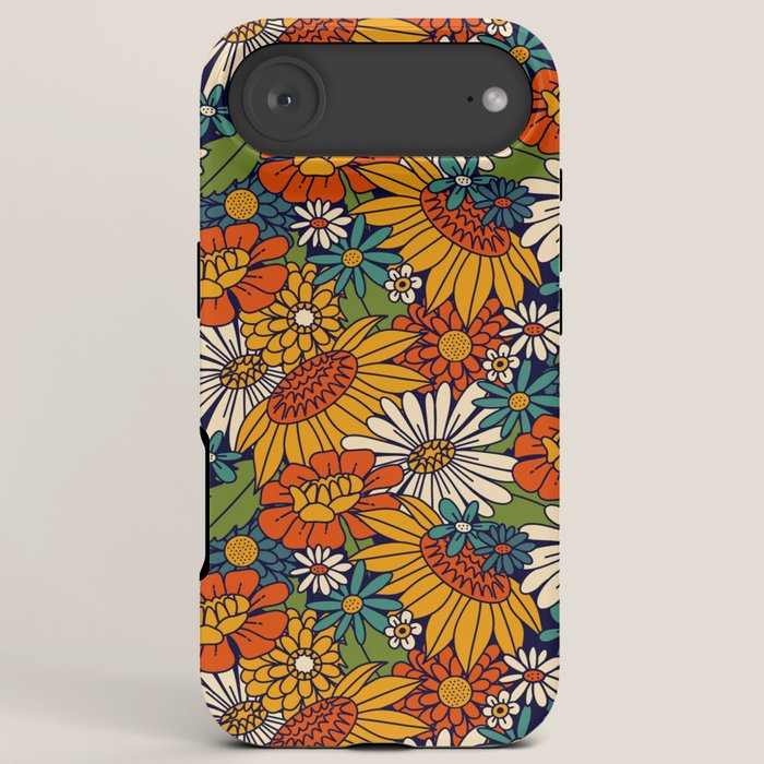 70s Retro Floral - Bold iPhone Case