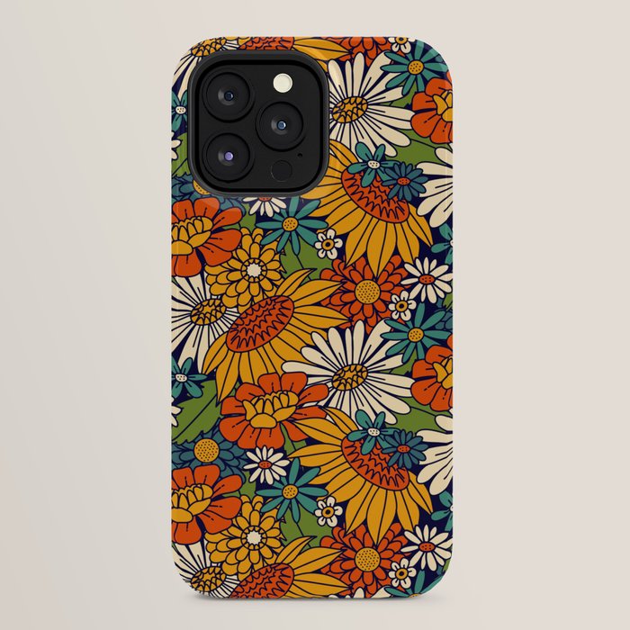 70s Retro Floral - Bold iPhone Case