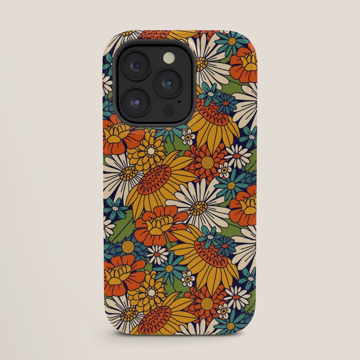 70s Retro Floral - Bold iPhone Case