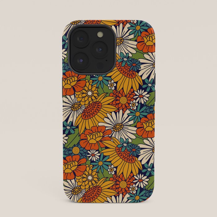 70s Retro Floral - Bold iPhone Case