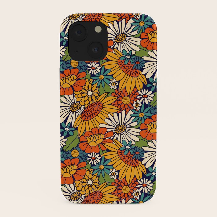 70s Retro Floral - Bold iPhone Case